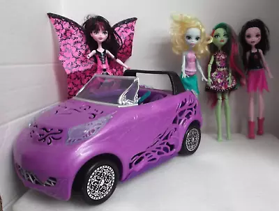 Monster High Dolls Lot Of 4 Draculaura Laguna Blue Venus McFlytrap And 1 Car • $27.50