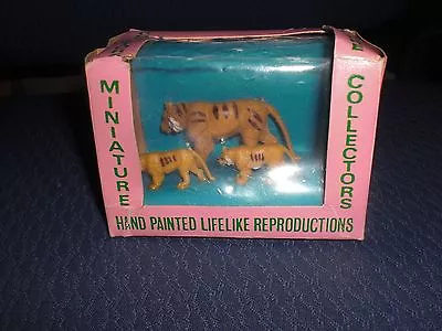 Vintage Hand Painted Miniature Tiger Animals In Original Box! • $26.99