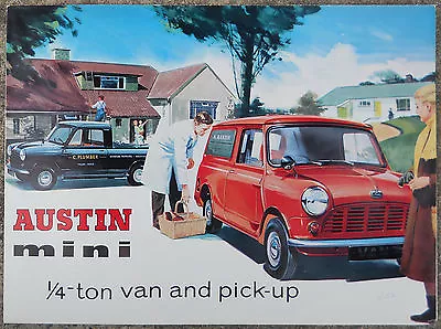 Austin Mini 1/4 Ton Van & Pick-up Fold Out Brochure 1965? • $50