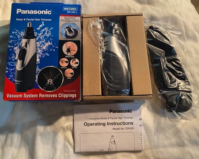 $24.99 • Buy NEW Panasonic Nose Hair Ear Trimmer W Vacuum System ER430K Wet/Dry  NIB