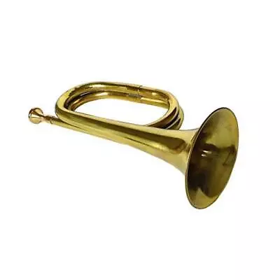 Military Emergency Bugle Cavalry Trumpet Brass Blowing Old Style Copper  • $41.10