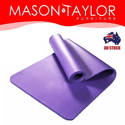 $29.99 • Buy Mason Taylor 10/15/20MM NBR Thick Yoga Mat Pad Nonslip Exercise Fitness Home Gym