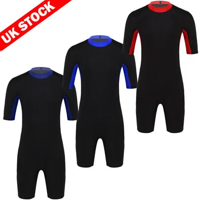 UK Men Stretch Spandex Leotard Short Sleeve Wrestling Singlets Swimsuit  Wetsuit • £23.89