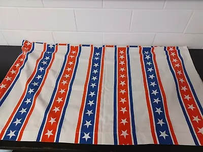 Stars Stripes US American Flag Tablecloth Cotton 80 X 22 Vintage • $22.53