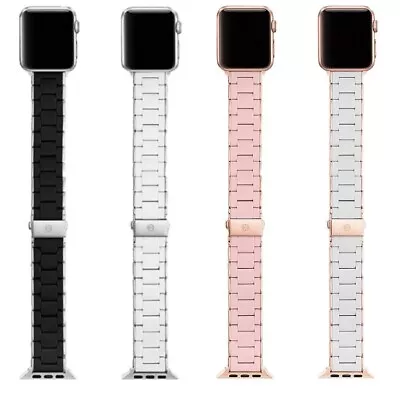 Michele Silicone Wrapped Stainless Steel Bands For Apple Watch 38/40/41/42/44/45 • $149