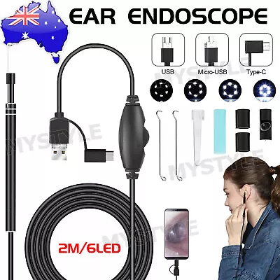 LED Ear Cleaner Scoop USB Endoscope Camera Pick Otoscope HD Ear Wax Remover Tool • $9.95