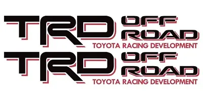 TRD OFF ROAD Decals Sticker 1 PAIR Truck Bedside Black/Red. • $14.99