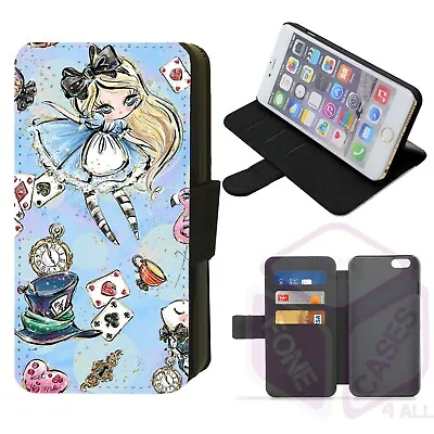 £9.99 • Buy IPhone/Galaxy Wonderland Whimsical Design Faux Leather Printed Flip Phone Case H