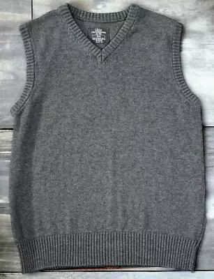 H&M Sleeveless Golf Casual Vest Men M Pullover Cotton Ribbed Waist Gray Logg • $11