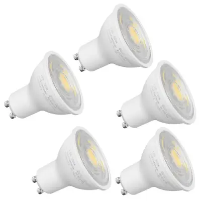 5 Pk X LED GU10 3.4W - 3000k Bulbs Warm White - 50W Halogen Spotlight Equivalent • £8.95