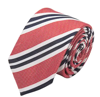 7 Fold/ Sevenfold Tie All Silk Private Label 3.5  58  Navy/White/Red • $25