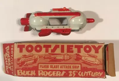 Vintage 1930’s Buck Rogers Metal Tootsie Toy Flash Blast Attack Ship. USA. • $86