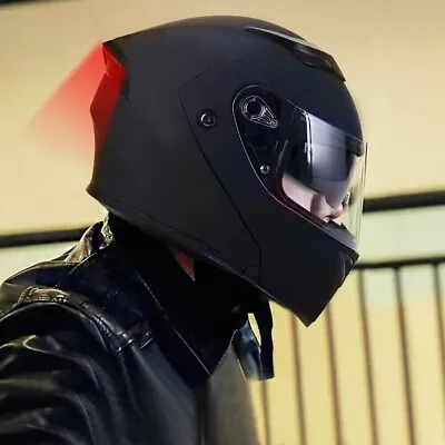 Motorcycle Modular Full Face Snowmobile Helmet Flip Up Dual Visor DOT M L XL XXL • $68.99