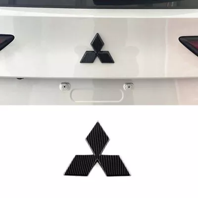 Carbon Fiber Rear Logo Emblem Cover Trim For Mitsubishi Outlander 2022 2023  • $13.99
