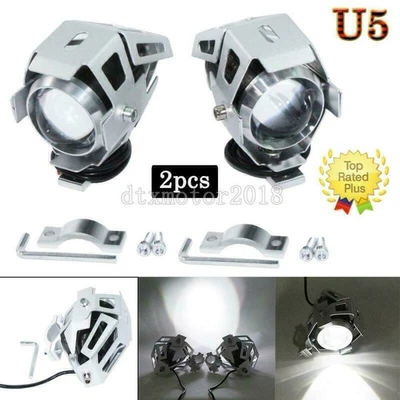 $39.38 • Buy 2x U5 LED Driving Lights For Yamaha V-Star XVS 650 950 1100 1300 Custom Classic
