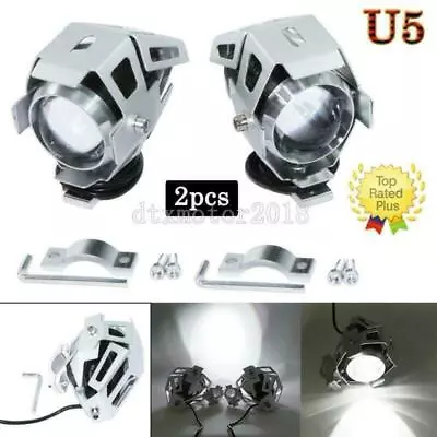 2x U5 LED Driving Lights For Yamaha V-Star XVS 650 950 1100 1300 Custom Classic • $34.24