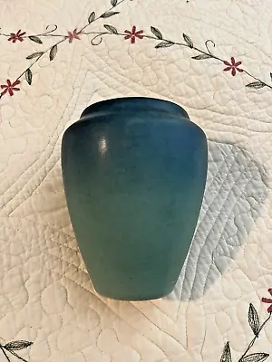 Vintage VAN BRIGGLE Original Signed O. F. BRUCE Turquoise Vase  5-1/4   - 1920's • $99.95