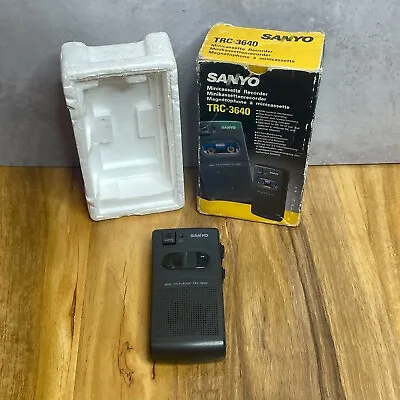 £11.95 • Buy Sanyo TRC-3640 Cassette Tape Dictaphone Voice Recorder Boxed - UNTESTED