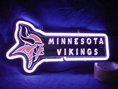 Minnesota Vikings Logo 3D Carved Neon Lamp Sign 17  Beer Hanging Nightlight EY • $123.19