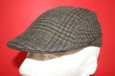 Checked Mens Flat Cap With Preformed Peak 59cm Large One Size Fits All £7.49 • £7.49