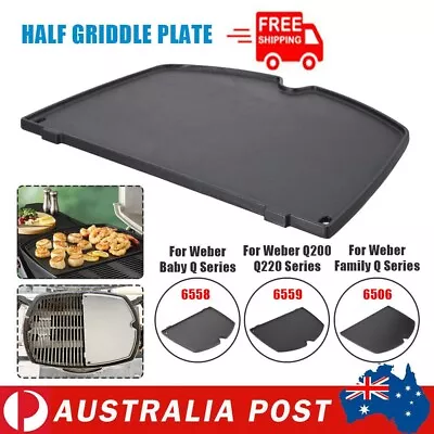 BBQ Half Griddle Plate For Weber Q Series Q1000 Q120 Q200 Q220 Q3000 FAMILY BABY • $45.49