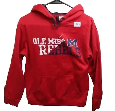 Rivalry Threads Red Ole Miss Mississippi Rebels Mens Hoodie Sweatshirt Small ** • $18.04