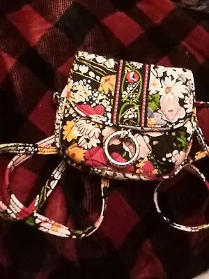 Vera Bradley Petite Crossbody Purse Bag Zip  Poppy Fields EUC • $20