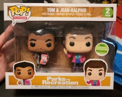 $30 • Buy Funko Pop! Vinyl: Parks & Rec 2 Pack - Tom & Jean- Ralphio - ECCC Box Damage 