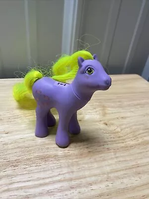 Vintage My Little Pony 1986 Flutter Pony Yum Yum Purple/Yellow No Wings A21 • $13.99