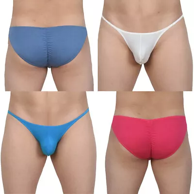 Men Modal Ruched Briefs Underwear Male U-Briefs Open Side Briefs Jockstrap Pants • $7.52