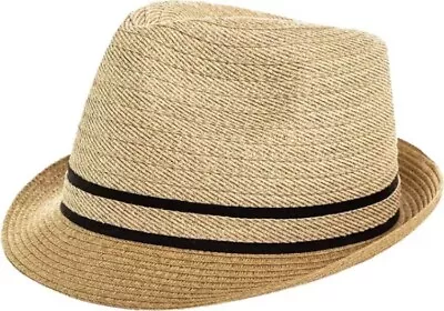 Jeff & Aimy Mens Women Summer Straw Fedora Vintage Panama Hat Beach Brand New • $9.99