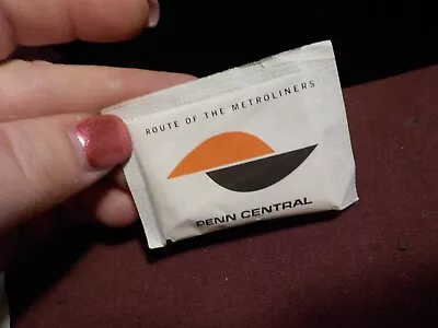 Vintage Domino Deluxe Sugar Packet Penn Central Advertisment Route Metroliners • $0.99