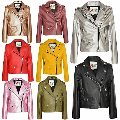 £22.99 • Buy Kids PU Leather Jacket Waterproof Coats For Girls Age 5-13 Years