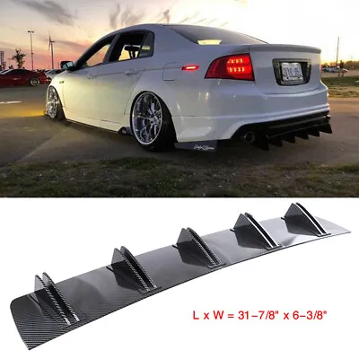 For 2004-2008 Acura TL Carbon Fiber Rear Lip Bumper Diffuser Spoiler Shark 5 Fin • $45.11