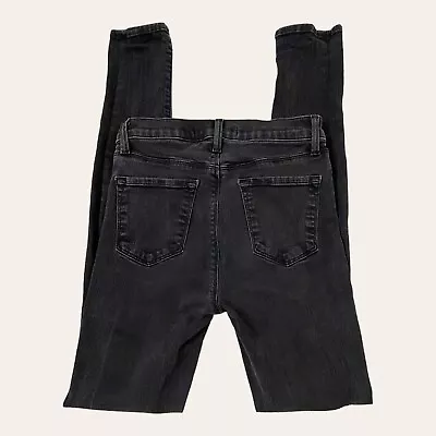 J Brand Maria Womens Mid Rise Distressed Skinny  Jeans Black Heart Size 27 • $12.75