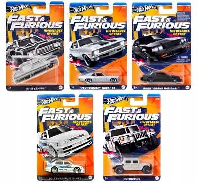 NEW ! HOT WHEELS FAST & FURIOUS HW Decades Of Fast - Choose Model • $14.90