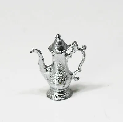 Dollhouse Miniature Ornate Pewter Metal Coffee Or Tea Pot • $3.99