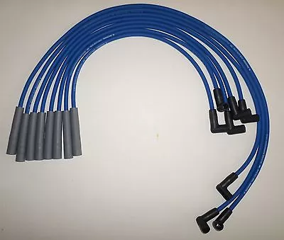 OLDSMOBILE  260 307 350 403 455 HEI 8mm BLUE SPIRAL CORE SPARK PLUG WIRES USA • $52.95