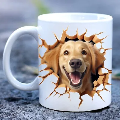 Pet Dog Mug Cute Cartoon 3D Golden Labrador Retriever - Ideal Gift • £7.50