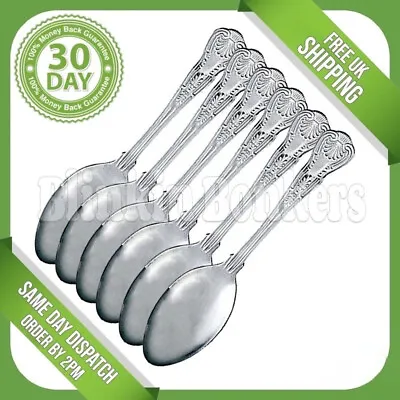 £6.89 • Buy 6 Kings Pattern Table Serving Spoons Set Of Six Quality Design Catering Cutlery