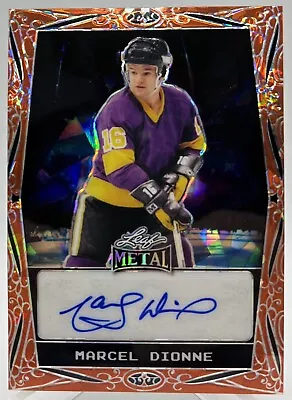 2024 Leaf Metal Legends Marcel Dionne Auto Orange Crystal Los Angeles Kings #4/6 • $3.99