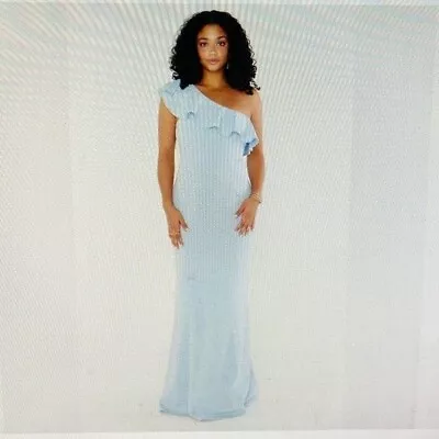 NWT. Show Me Your MUMU Florentine Light Blue Maxi Dress Small • $65