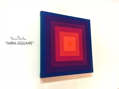 MIRA-SQUARE Multi Color Verner Panton Wall Art Board Fabric Mid Century Interior • $313.88