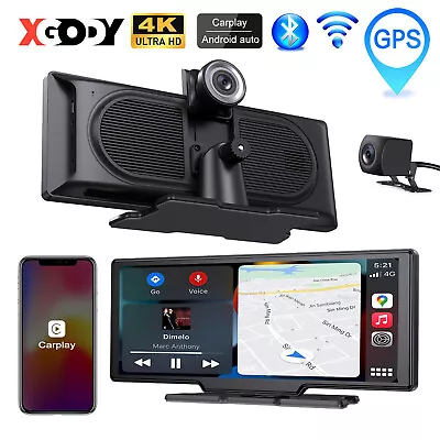 $169.99 • Buy 4K 10.26  Touch Dash Cam Wireless CarPlay Dual Car Recorder Android Auto AU