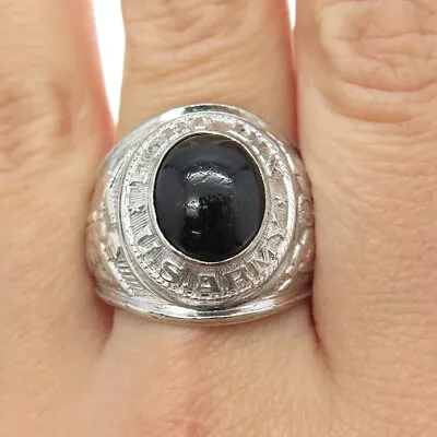 TAYLOR MAID Sterling Silver Antique WWII Onyx US Army Fort Dix Ring Size 11.25 • $169.95