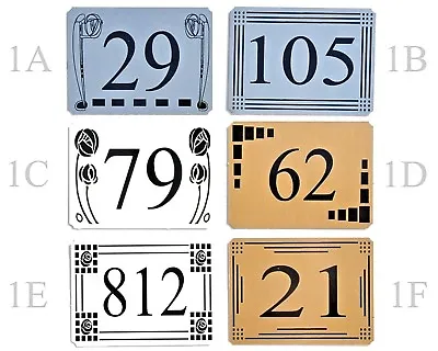 Door House Sign Plaque Number Plate Personalised 7 Designs & 3 Colours To Choose • £7.49