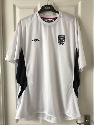 £15.99 • Buy Umbro White Navy Blue England Training Top Xl Chest 46”