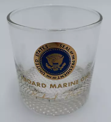 Richard Nixon Aboard Marine One Whiskey Glass RARE W/ Original Sticker 1971 • $100