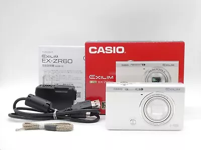 [NEAR MINT+ IN BOX] CASIO EXILIM HIGH SPEED EX-ZR60 White 16.1MP Digital Camera • $269.99