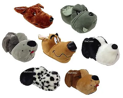  Mens Womens Kids Novelty Funny Scooby Dog Slippers Grey Brown Dalmatian Gift • $22.37